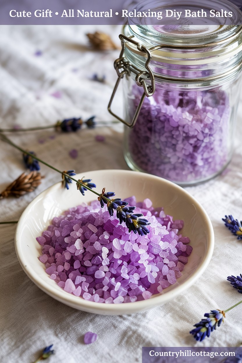 DIY Lavender Bath Salts Recipe with Essential Oils Homemade