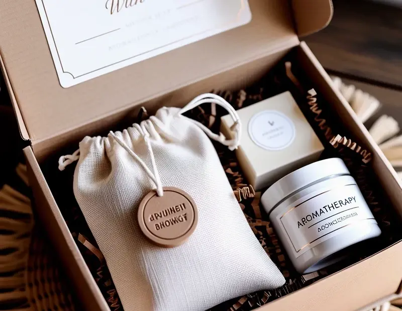 Aromatherapy Gift Set in a Box: Easy DIY with Ceramic Diffuser & Linen Pouch