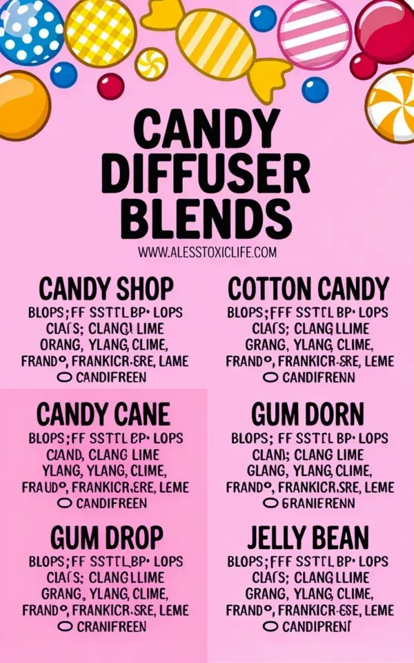 Candy Inspired Diffuser Blends - 6 Sweet Essential Oil Recipes