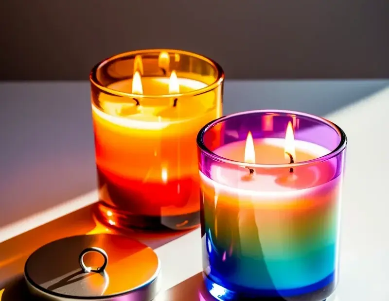 Rainbow Gradient Candles Make the Coziest Before & After Glow