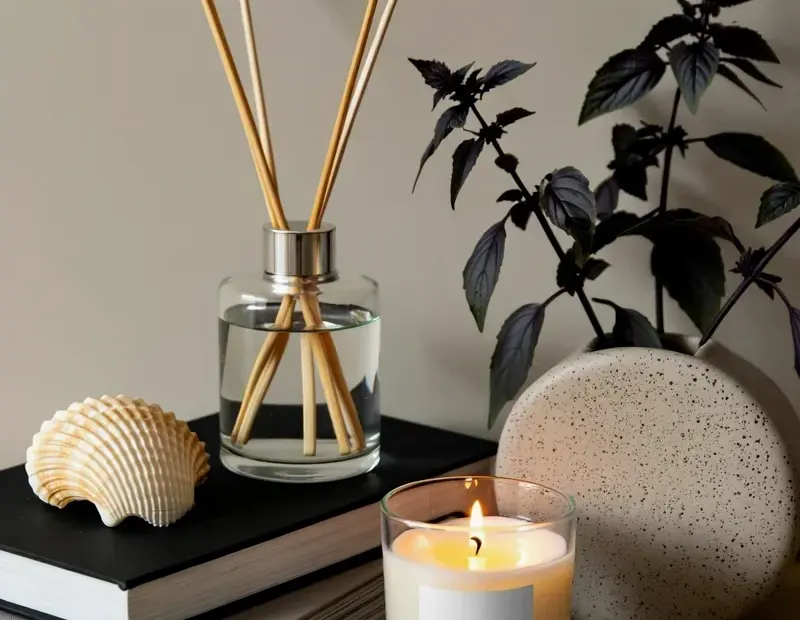 How to Style a Reed Diffuser on a Stack of Books (Before & After) | Minimalist Decor